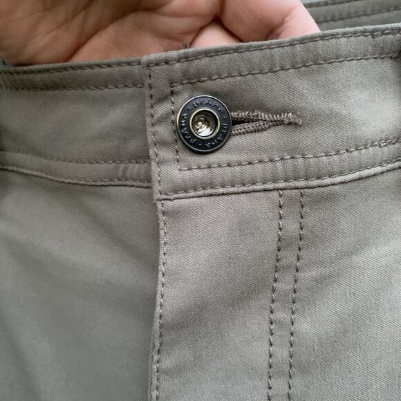 PRANA Pants Mens Sz 36 Brown Stretch Water Repellent Fabric Zip 6 Pocket Outdoor - Picture 7 of 13